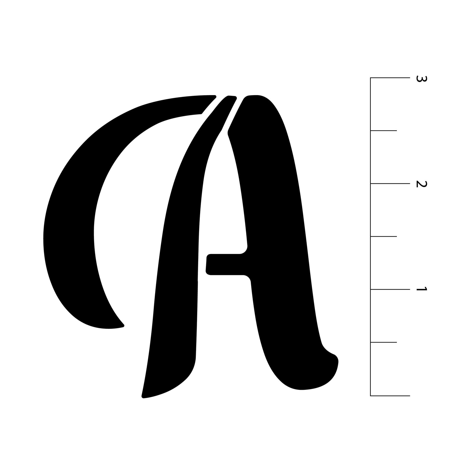 2.7" Wedding Alphabet Font Stencils by Craft Smart®